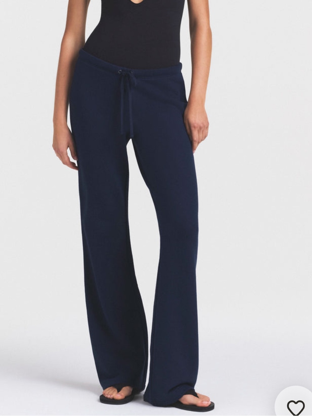 SKIMS NWT Drapey French Terry Straight Leg Pant - Navy